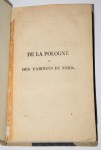[Powstanie listopadowe] COLOSON Felix - De la Pologne et des cabinets du Nord. T. 2. Paris 1841.