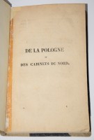 [Powstanie listopadowe] COLOSON Felix - De la Pologne et des cabinets du Nord. T. 2. Paris 1841.