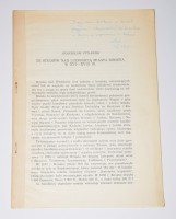 [dedykacja] CYNARSKI Stanisław - Ze studiów nad ludnością miasta Krosna w XVI-XVIII w.