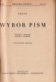 Tacyt Wybór pism – Ossolineum 1956, strona tytułowa.jpg