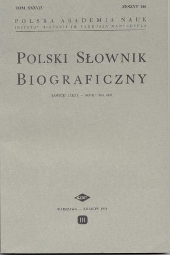 POLSKI SŁOWNIK BIOGRAFICZNY T. XXXV3 ZESZYT 146 Sawicki Jerzy - Schilling Jan.jpg